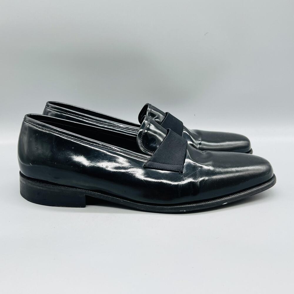 John W Nordstrom Shoes Mens 10.5 Black Leather Maestro Loafers Slip On Dress